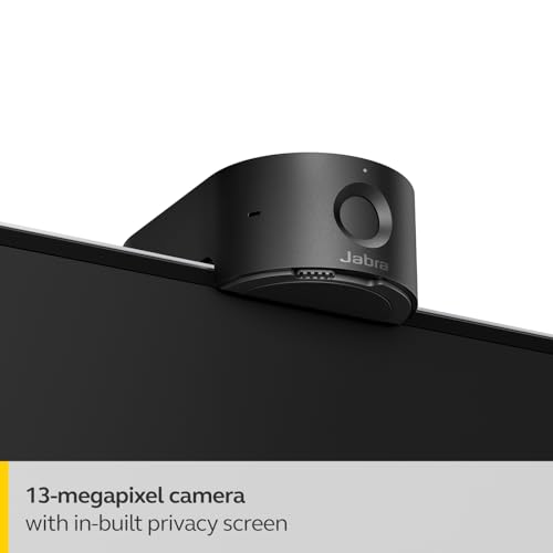Jabra PanaCast 20 Conferencing Camera - Flexible Plug & Play Personal Video Solution Computer Webcam with AI-Powered 4K Ultra-HD, Intelligent Zoom, and Lighting Optimization - Black