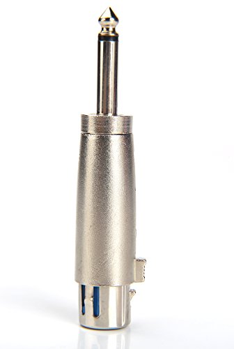 Professional 6.35mm 1/4 Inch Mono Male Plug to 3 Pin XLR Female Jack Stereo Audio Microphone Adapter Converter Connector (2 Pack) - color: SET 2
