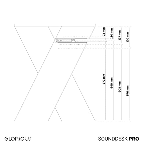 Glorious Sound Desk Pro Professional Studio Workstation in Black - style: Sound Desk Pro Black