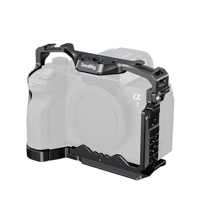 SmallRig HawkLock Quick Release Full Cage for Sony Alpha 7R V/Alpha 7 IV/Alpha 7S III/Alpha 1 / Alpha 7R IV/Alpha 7 V, Built-in Quick Release Plate for Arca, Cold Shoes (Upgraded Version) - style: Normal Cage