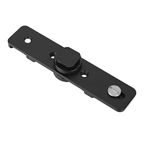 Camera Dual Hot Shoe Extension Bar Mount Bracket, Premium Aluminum Alloy Durable Photography Accessory for DSLR Mirrorless Cameras Black,