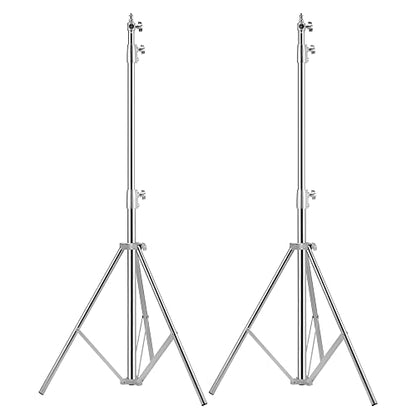 Heavy Duty Light Stand Tripod Stand for Photography, 9.19 Feet/2.8m Stainless Steel Light Tripods for Softbox, Speedlight, Strobe Light, Umbrella - Pack of 2 - size: 2 Pack