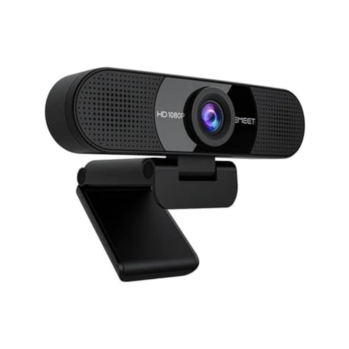 EMEET SmartCam C960 1080P Webcam with Dual Noise-Canceling Microphones (Black) Bundle with 8-Inch Table Tripod (2 Items)