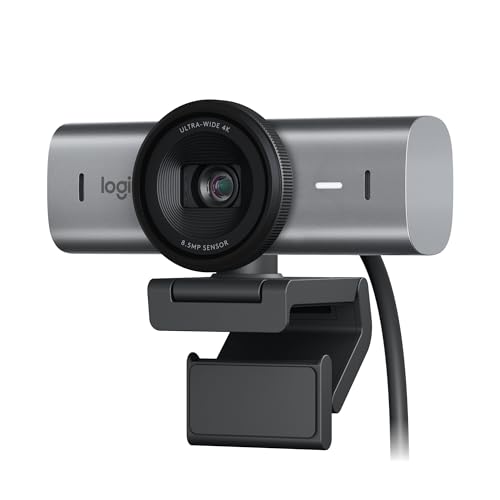 Logitech MX Brio Ultra HD 4K Webcam for Collaboration and Streaming, 1080p 60 FPS, Show Mode, Works with Microsoft Teams, Zoom, Google Meet, Nintendo Switch 2, Graphite - color: Graphite