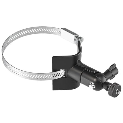 Universal Adjustable Stainless Mount Bracket Outdoor Security Camera 360 Degree Hoop Hose Clamp Pipe Poles Mount No-Drill Holes Compatible with Reolink/Nest/Arlo/Eufy/Wyze and Other Camera (Black) - color: Black
