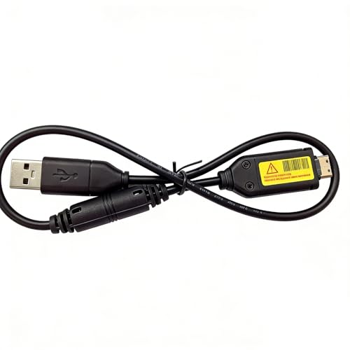 USB Data + Battery Power Charging Cable Cord for Samsung SL600 SL605 Camera TL205 TL210 TL220 i8 L200, Replacement Lead for SUC-3 SUC-5 SUC-7