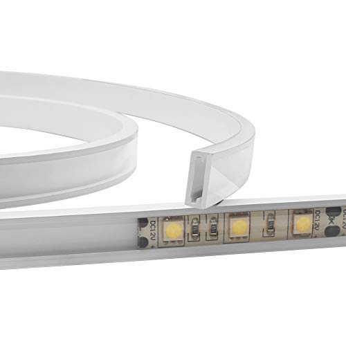 Silicone LED Channel System, NEON Tube for 10mm DIY LED Rope Light Strip, Aluminum Profile New Substitutes, Waterproof IP67,13x5mm 16.4FT/5M Suit for Indoor Outdoor Flexible LED Light Strip Lighting