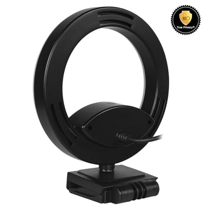 Arozzi - Occhio True Privacy Webcam with Adjustable LED Ringlight - Magnetic Privacy Cover, Dual Omni-Directional Noise Cancelling Microphones with Manual Circuit Breaker, and Full HD - style: Webcam with Ring Light
