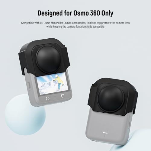 NEEWER Basics Lens Cap Compatible with DJI Osmo 360 Only, Silicone Nonslip Anti Scratch Dustproof Protective Lens Cover Protector Accessories, AC041 - style: Lens Cap