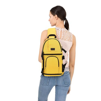 MOSISO Camera Sling Bag, DSLR/SLR/Mirrorless Camera Case Shockproof Photography Camera Backpack with Tripod Holder & Removable Modular Inserts Compatible with Canon/Nikon/Sony/Fuji, Yellow - color: Yellow