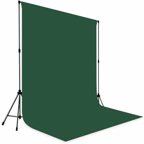 Photo Backdrop Deep Green Background Fabric Professional Photography Solution 5x7ft Seamless Design Eliminate Wrinkles Natural Theme Photography and Flower Background - color: Deep green, size: 5x7ft
