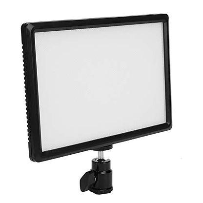 LED Video Light, Fill Light Panel with Bright Natural Soft Illumination Stable Color Temperature, LCD Display for Brightness Color Temperature Adjustment, Compatible with