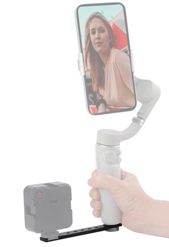 1/4 Cold Shoe Camera Extension Bracket for DJI Pocket 3, Hot Shoe Extension Camera Flash Bracket for Light, Mic, Compatible with Sony A6500 A6400 6300 6000, Aluminum-5.5" Long