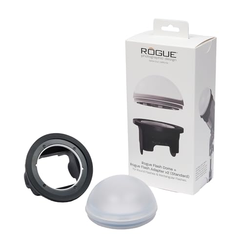 Rogue Magnetic Flash Dome + Rogue Flash Adapter Standard v2 | Use the Flash Dome soft diffuser on your speedlight with the included Flash Adapter - color: Rogue Flash Dome + Standard Flash Adapter V2