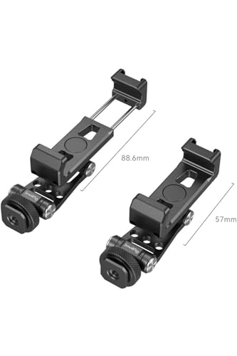 SMALLRIG Universal Phone Tripod Mount, Metal Cell Phone Mount with Cold Shoe Mount and M4 Screws for DJI RS 4 Mini/Pro, Free Adjustment Phone Mount Adapter for iPhone 17 16, for Samsung Galaxy- 4301