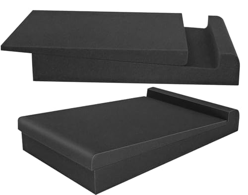 2 Pack Studio Monitor Isolation Pads for Large Speakers Sound Insulation Studio Foam Prevents Vibrations Acoustic Speaker Isolation Pad High Density Fits Most Stands - size: Large
