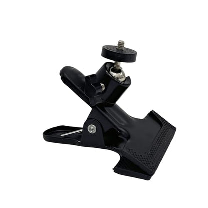 Universal Camera Clamp Mount with 360-Degree Swivel Head, 1/4 Inch Screw, Black (1 Pack)
