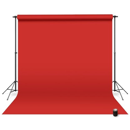 Denny Manufacturing - Seamless Paper Backdrop for Photography, Red Seamless Paper Roll (86 in x 36 ft) Includes Free Roll Black Gaffer Tape (2 in x 13 ft) - color: Red, size: 86 in x 36 ft