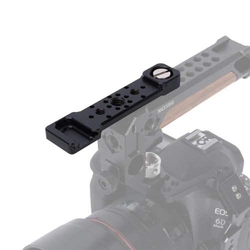 NICEYRIG Cheese Plate Cold Shoe Bar for ARRI Locating Hole - 609 | Camera Accessory Easy Expansion Bracket Applicable for Power Bank Clamp, Field Monitor Mount, Magic Arm, Microphone, LED
