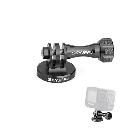 Aluminum Tripod Adapter Attachment Bolt Adapter for Monopod Mount with Aluminum CNC Thumbscrew Compatible Gopro Hero 13 12 11 10 9 8 DJI Osmo Insta360 AKASO and Other Action Camera - color: BLACK
