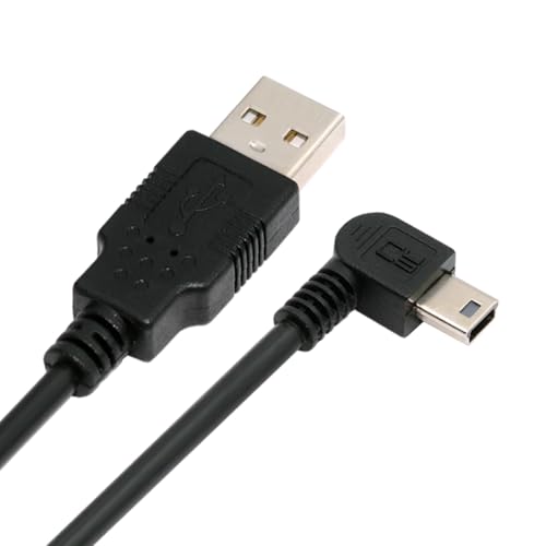 JSER Mini USB2.0 5Pin Type-B Male 90 Degree Right Angle to USB 2.0 Type-A Male Power Data Cable 480Mbps Compatible with Computer Camera Laptop Desktop MP3 MP4 (Right Angle 1.6ft/0.5m) - size: 0.5m, style: Right Angle
