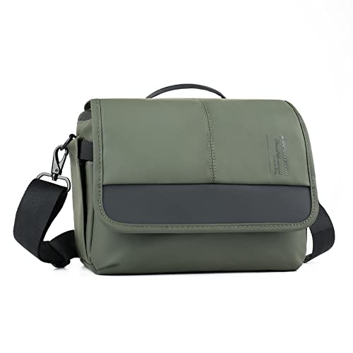 Besnfoto Camera Bag Small DSLR Camera Shoulder Bag for Photographer Waterproof Messenger Bag Crossbody Case Compatible with Canon Sony Nikon - color: Army Green, size: Medium