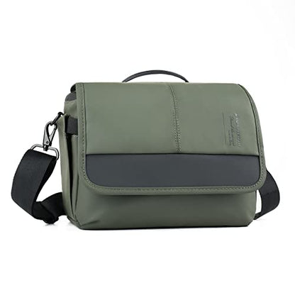 Besnfoto Camera Bag Small DSLR Camera Shoulder Bag for Photographer Waterproof Messenger Bag Crossbody Case Compatible with Canon Sony Nikon - color: Army Green, size: Medium