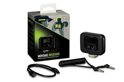 Shure MoveMic Receiver - Cold Shoe Mountable Camera Receiver for MoveMic Lavalier Microphones, Compatible with Most DSLR Cameras and Computers, for Mobile Content Creators (MV-R-Z7) - style: Receiver Only