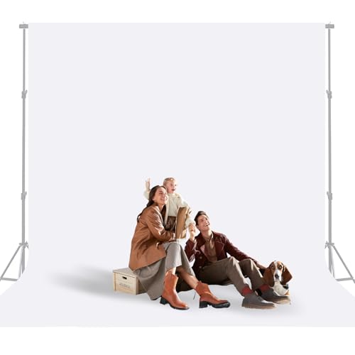 10x12 Ft White Backdrop Photography Cloth, Large White Screen for Professional Studio, Portrait, and Product Photography, Photo Background for Video, Film, INS, Live, Party, Decoration - color: White, size: 10x12ft
