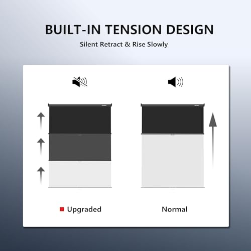 RAUBAY Retractable Pull Down Black Screen Backdrop - 59.8" x 86.6" Collapsible Wall-Mount Background for Professional Video Production, Photography, TikTok and Video Conferencing - color: Black, size: Standard(59.8 x 86.6in)