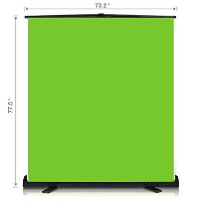 Yesker Upgrade Green Screen 73.2x77.5 inch Wider 180cmx 196cm Background Collapsible Chromakey Photo Backdrop Portable Pull Up with Aluminium Base Wrinkle-Resistant Fabric for Video Studio Live Game - size: 73.2x77.5"