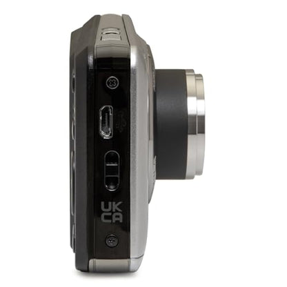 KODAK PIXPRO FZ55-GRY 16MP CMOS Sensor Digital Camera 5X Optical Zoom 28mm Wide Angle 1080P Full HD Video 2.7" LCD Vlogging Camera, Gray - color: Gray
