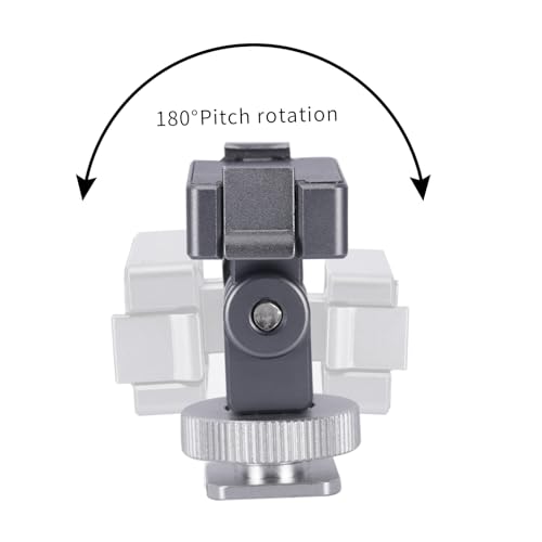 NICEYRIG Magnetic Latch Mount for DJI Action 5 Pro / 4/3, with Removable Cold Shoe & Tripod Mount Holder Compatible with Tripod, Selfie, DSLR Camera, Vlogging - 587 - color: Upgraded quick mount