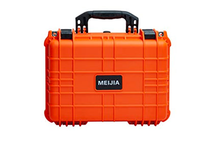MEIJIA Portable All Weather Waterproof Camera Case With Foam,Fit Use of Drones,Camera,Equipments,Pistols,15.98x12.99x6.85inches - color: Orange