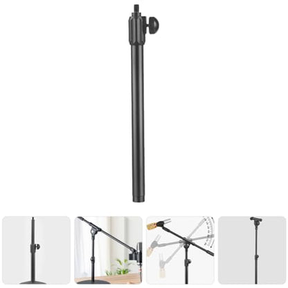 50cm Telescopic Mic Stand Extension Boom Arm with 3/8 Thread Metal Connector Pole for Podcasting, Streaming, and Desktop Microphone Stands