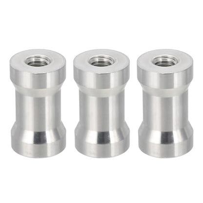 PATIKIL Camera Spigot Screws Converter 1/4" to 3/8" Female to Female, 3 Pack Tripod Screw Adapter Spigot Stud for Light Stand Hot Shoe Cold Shoe Adapter Ball Head Flash, Silver