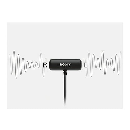 Sony Compact Stereo Lavalier Microphone ECMLV1,Black, Small