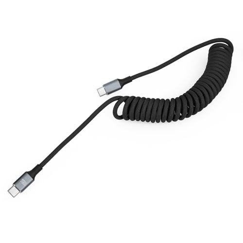 100W USB C Cable 3.3ft, Thunderbolt 3 Compatible, for Panasonic GH6, Blackmagic URSA 12K, Samsung S24 Ultra, iPad Pro M2 - color: Black Braided, style: 100W