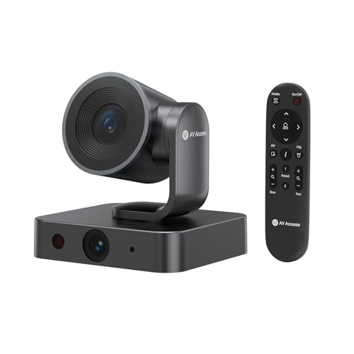 4K Dual Lens AI Conference Camera, Auto Framing & Presenter Tracking, 120° Wide Angle, 15x Zoom(3x Optical) PTZ + 1080P Panoramic, Individuals Gallery, USB & LAN Remote Control for Zoom/Teams Rooms