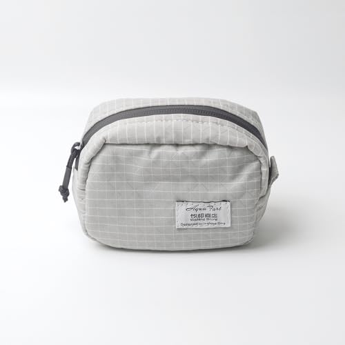 Small camera bag, utility bag, makeup bag, made of nylon, waterproof, shockproof (Gery) - color: gery