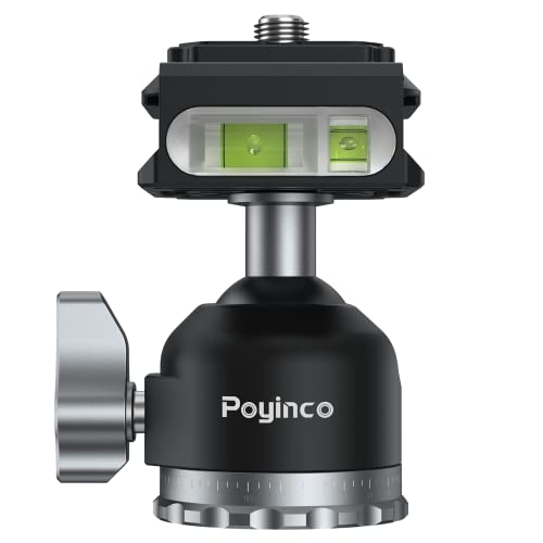 Tripod Mini Ball Head 360 Degree Rotating Panoramic Ballhead with 1/4" Screw Quick Shoe Plate, for Tripod Monopod Slider DSLR Camera Camcorder,Max Load up to 5 kg/ 11lb - size: 1/4" quick shoe plate