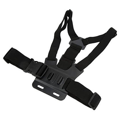 Qiilu Chest Harness Phone, Mobile Phone Chest Mount Adjustable Cellphone Selfie Chest Mount Harness Strap Holder with Cell Phone Clip Holder Compatible with Most Smartphones