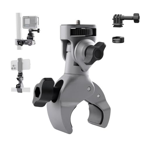 PGYTECH CapLock Super Clamp Mount, Aluminum Alloy Bracket, Crab Heavy Duty Clamp with 1/4" Screw for Gopro 13/12, DJI Osmo 360/Action 6/5 Pro/Pocket 4/3/Xtra Muse, Insta360 Ace Pro2/X5, Action Camera