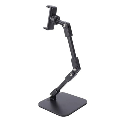 Desktop Phone Stand, Height Adjustable Phone Holder with 360 Degree Rotatable Arm and Stable Steel Base for Live Streaming Recording Video Calls and Work from Home Meetings