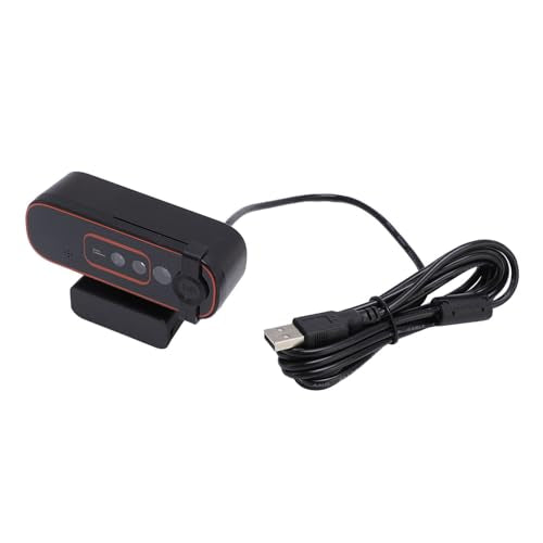 Jiawu Webcam, Facial Recognition 1080P HD Computer Camera, Streaming Camera with Privacy Cover and Noise Cancelling Mic for PC Laptop Desktop Video Conferencing Online Classes and Live