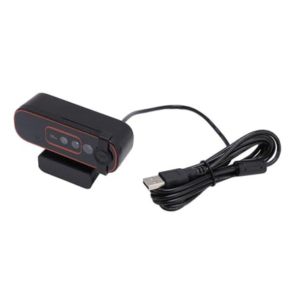 Jiawu Webcam, Facial Recognition 1080P HD Computer Camera, Streaming Camera with Privacy Cover and Noise Cancelling Mic for PC Laptop Desktop Video Conferencing Online Classes and Live