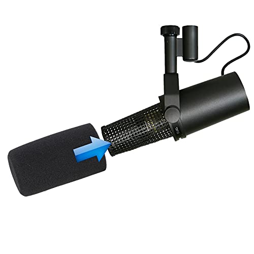 LEFXMOPHY SM7 Windscreen Pop Filter for Shure SM7 7B SM7B SM7B Microphone Sure Seven B RK345 Replacement Mic Foam Cover - Black