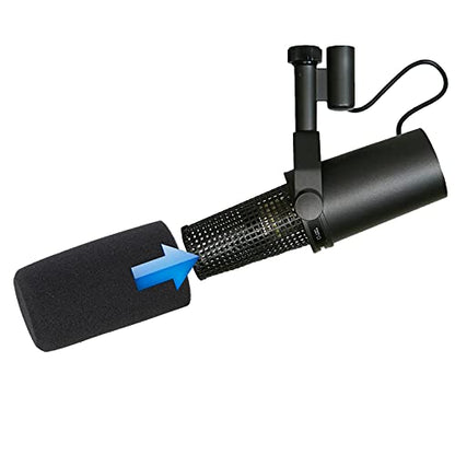 LEFXMOPHY SM7 Windscreen Pop Filter for Shure SM7 7B SM7B SM7B Microphone Sure Seven B RK345 Replacement Mic Foam Cover - Black
