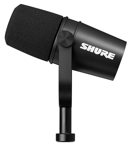 Shure MV7X XLR Dynamic Microphone for Podcasting, Streaming & Vocal Recording - Voice-Isolating Cardioid Mic with Broadcast-Style Design & All-Metal Construction, Black | Xlr Output, Voice Isolation, Dynamic Cardioid Capsule, All-Metal Body, 50-16, 000 Hz