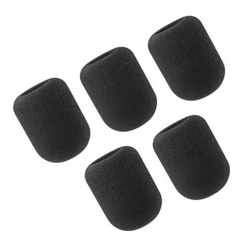 Phenyx Pro 5 Pack Foam Mic Cover, Thick Handheld Microphone Windscreen, Reusable Microphone Pop Filter (PTA-WDS5)